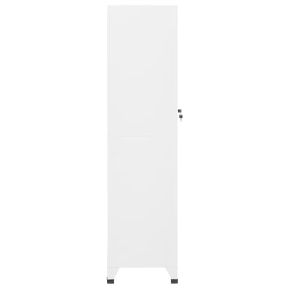 vidaXL Locker Cabinet White 38x45x180 cm Steel
