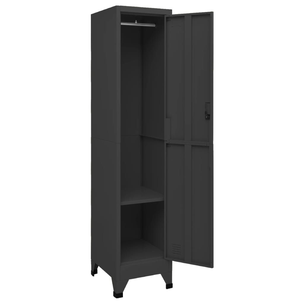vidaXL Locker Cabinet Anthracite 38x45x180 cm Steel