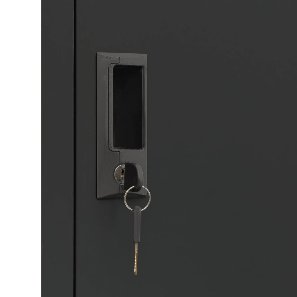 vidaXL Locker Cabinet Anthracite 38x45x180 cm Steel