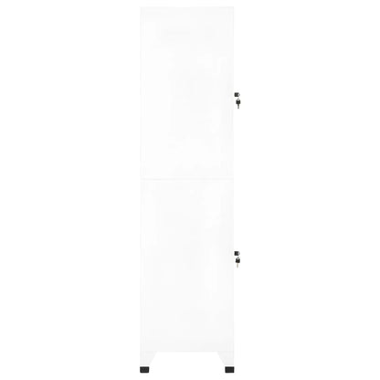 vidaXL Locker Cabinet White 38x45x180 cm Steel