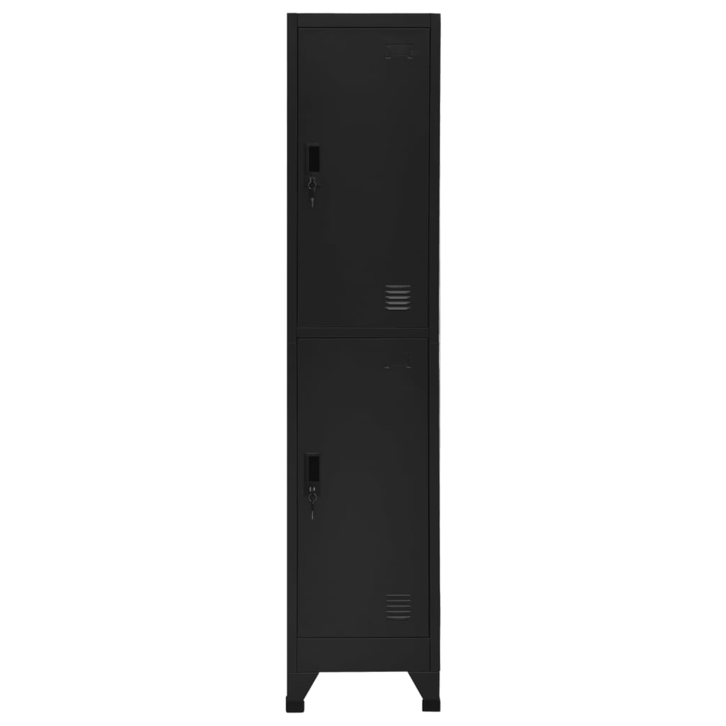 vidaXL Locker Cabinet Black 38x45x180 cm Steel