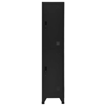 vidaXL Locker Cabinet Black 38x45x180 cm Steel