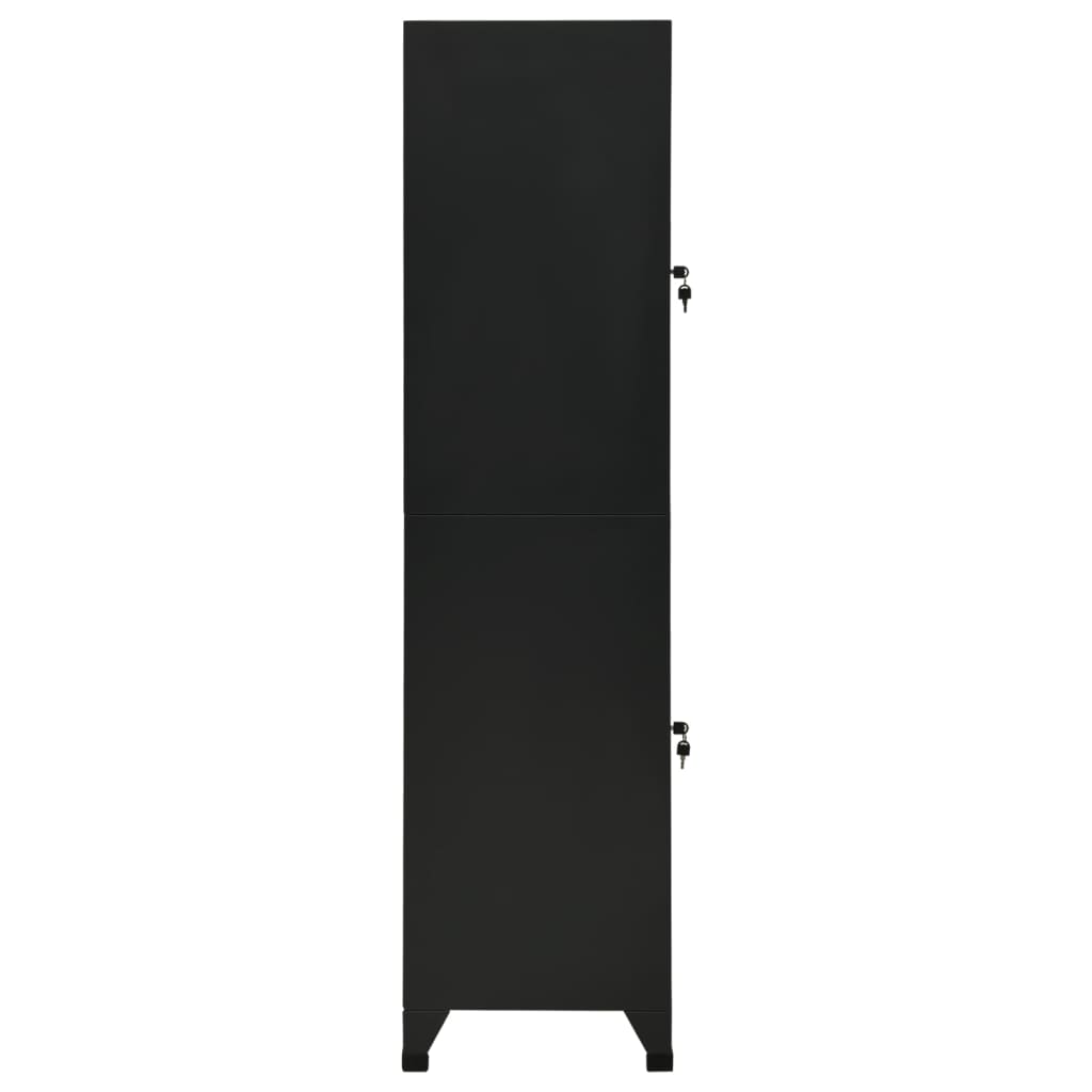 vidaXL Locker Cabinet Black 38x45x180 cm Steel