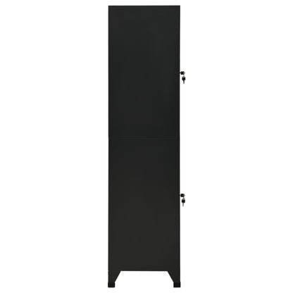vidaXL Locker Cabinet Black 38x45x180 cm Steel