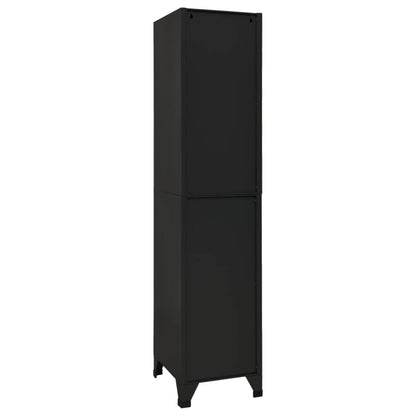 vidaXL Locker Cabinet Black 38x45x180 cm Steel