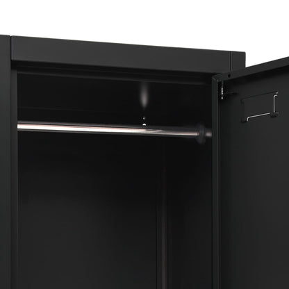 vidaXL Locker Cabinet Black 38x45x180 cm Steel