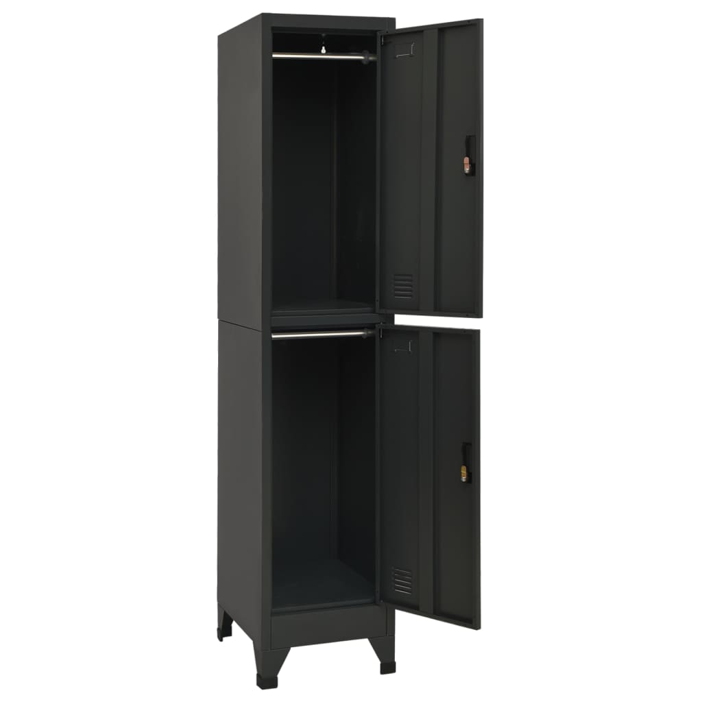 vidaXL Locker Cabinet Anthracite 38x45x180 cm Steel