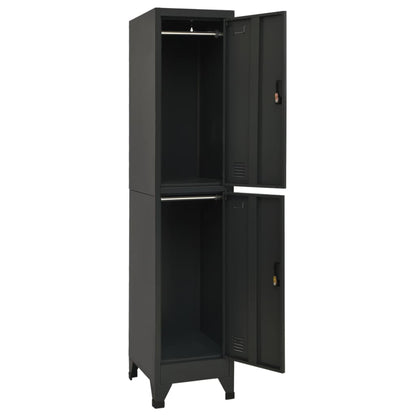 vidaXL Locker Cabinet Anthracite 38x45x180 cm Steel