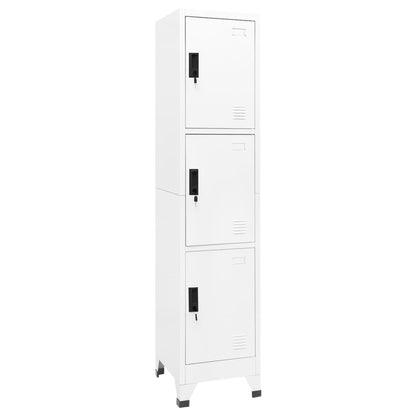 vidaXL Locker Cabinet White 38x45x180 cm Steel