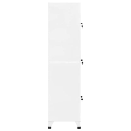 vidaXL Locker Cabinet White 38x45x180 cm Steel