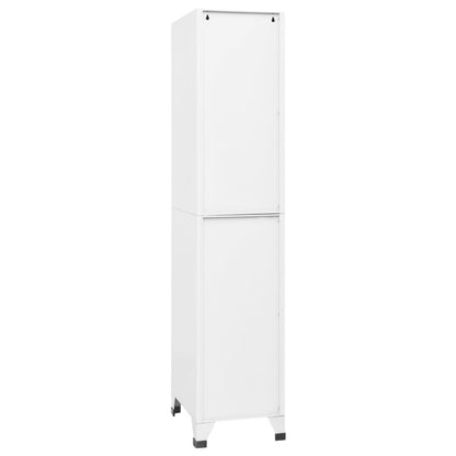 vidaXL Locker Cabinet White 38x45x180 cm Steel