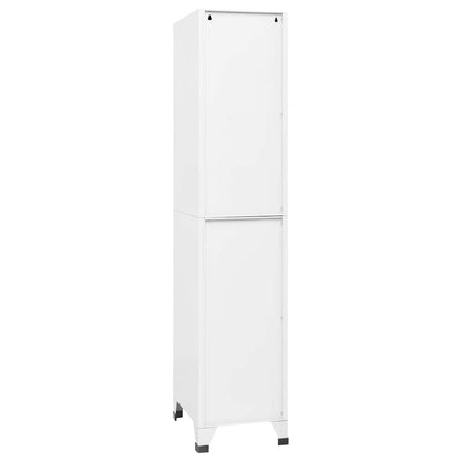vidaXL Locker Cabinet White 38x45x180 cm Steel