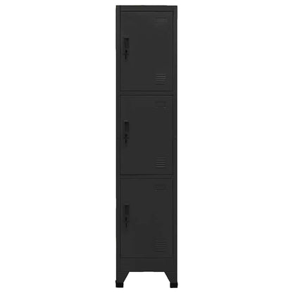 vidaXL Locker Cabinet Black 38x45x180 cm Steel