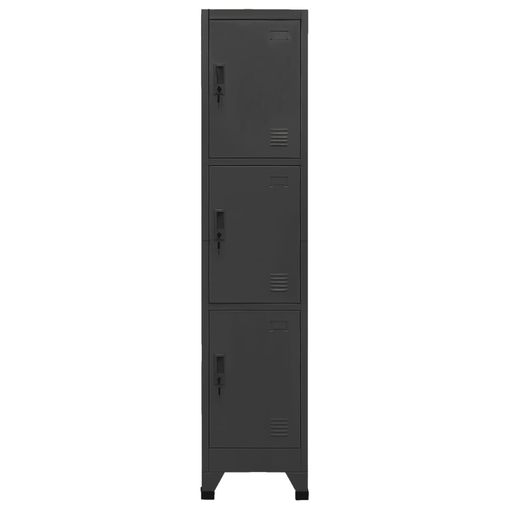 vidaXL Locker Cabinet Anthracite 38x45x180 cm Steel