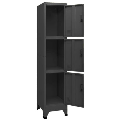 vidaXL Locker Cabinet Anthracite 38x45x180 cm Steel