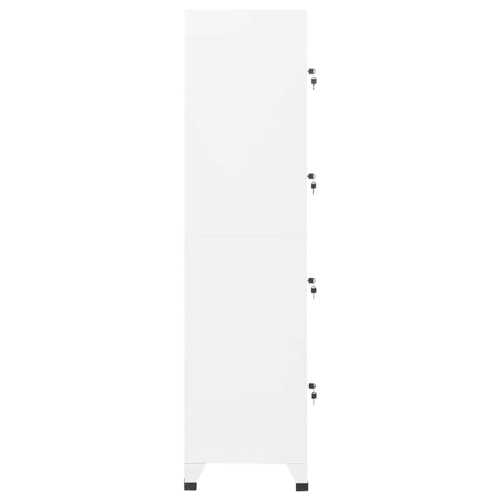 vidaXL Locker Cabinet White 38x45x180 cm Steel
