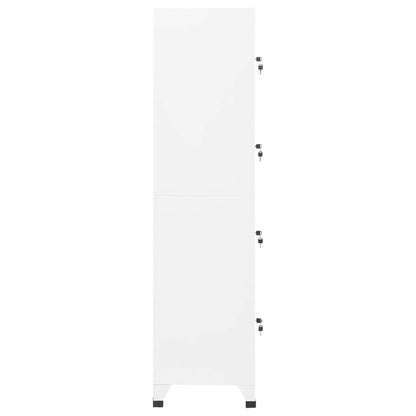 vidaXL Locker Cabinet White 38x45x180 cm Steel