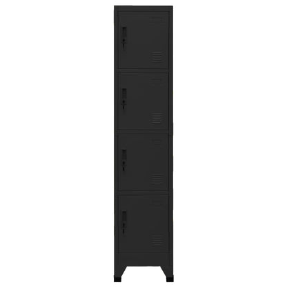 vidaXL Locker Cabinet Black 38x45x180 cm Steel