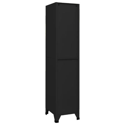 vidaXL Locker Cabinet Black 38x45x180 cm Steel