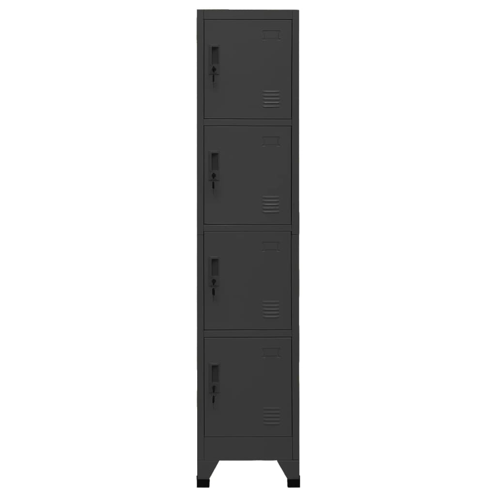 vidaXL Locker Cabinet Anthracite 38x45x180 cm Steel