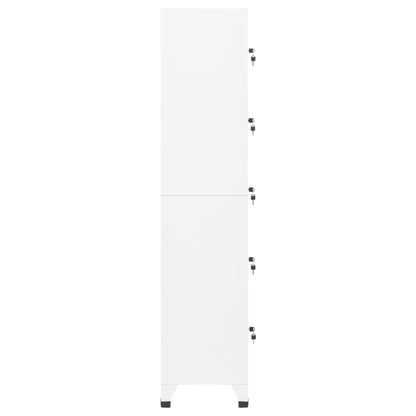 vidaXL Locker Cabinet White 38x40x180 cm Steel