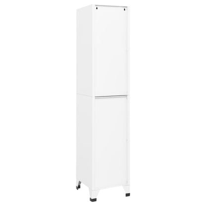 vidaXL Locker Cabinet White 38x40x180 cm Steel