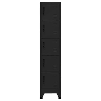 vidaXL Locker Cabinet Black 38x40x180 cm Steel