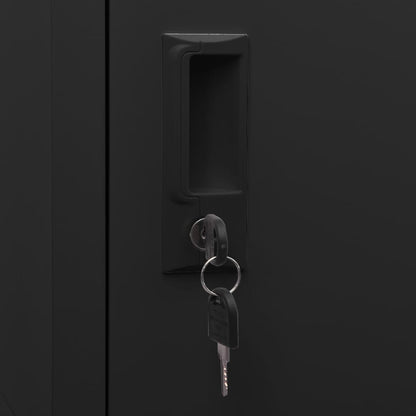 vidaXL Locker Cabinet Black 38x40x180 cm Steel