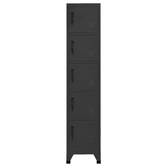 vidaXL Locker Cabinet Anthracite 38x40x180 cm Steel