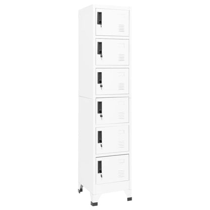 vidaXL Locker Cabinet White 38x40x180 cm Steel