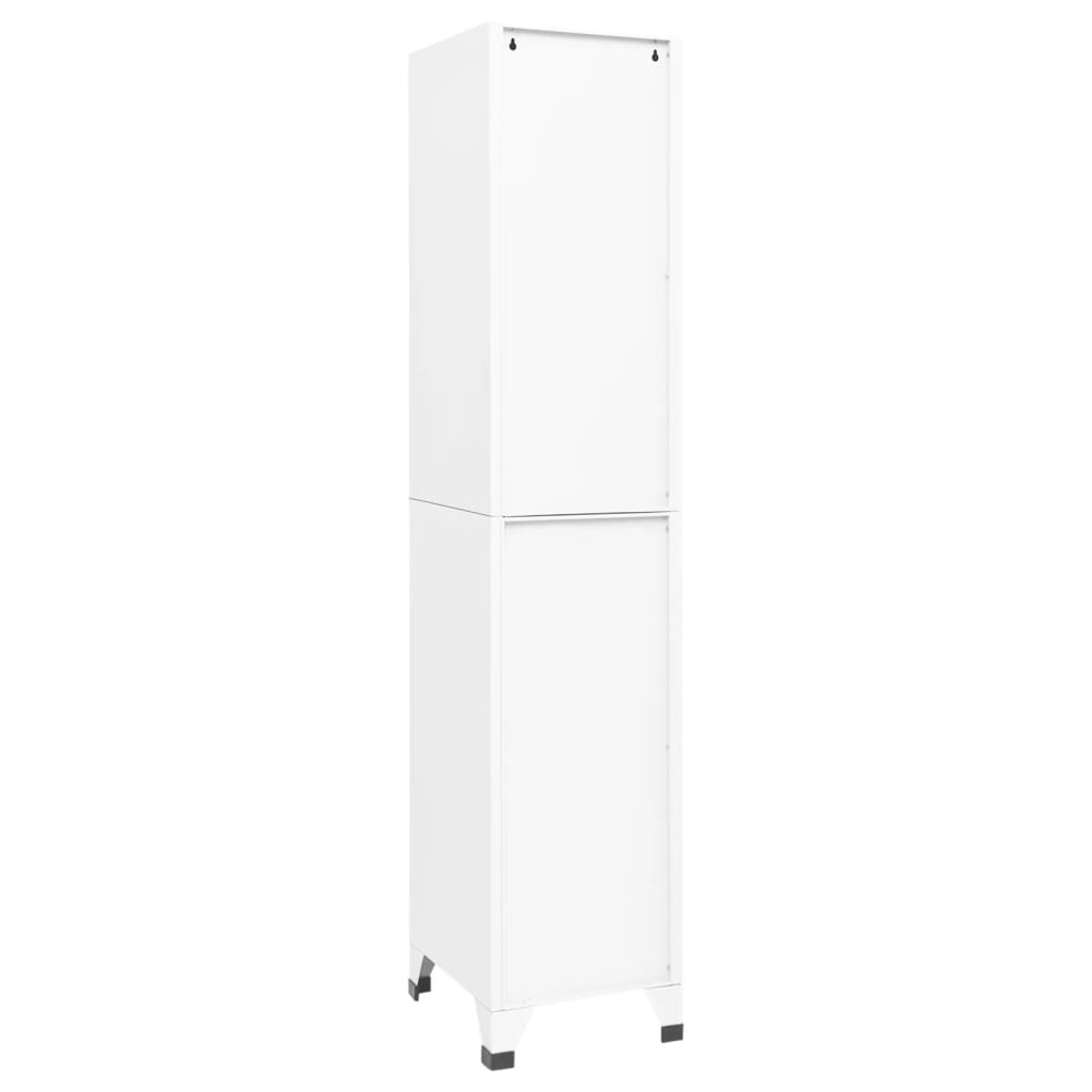 vidaXL Locker Cabinet White 38x40x180 cm Steel