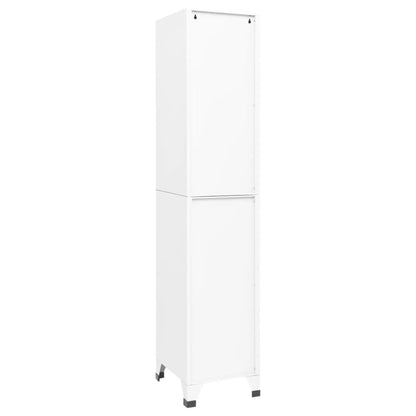 vidaXL Locker Cabinet White 38x40x180 cm Steel