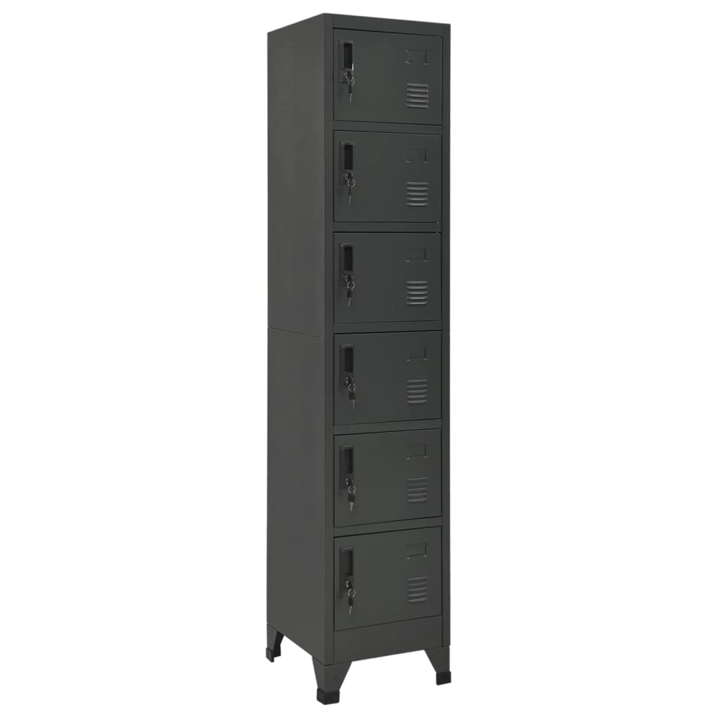vidaXL Locker Cabinet Anthracite 38x40x180 cm Steel