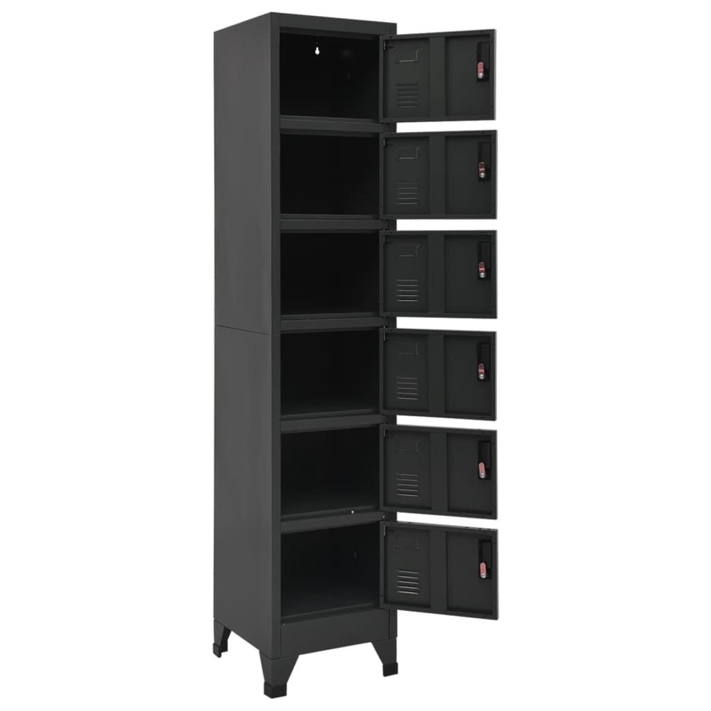 vidaXL Locker Cabinet Anthracite 38x40x180 cm Steel
