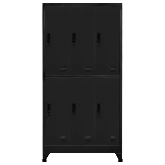 vidaXL Locker Cabinet Black 90x45x180 cm Steel