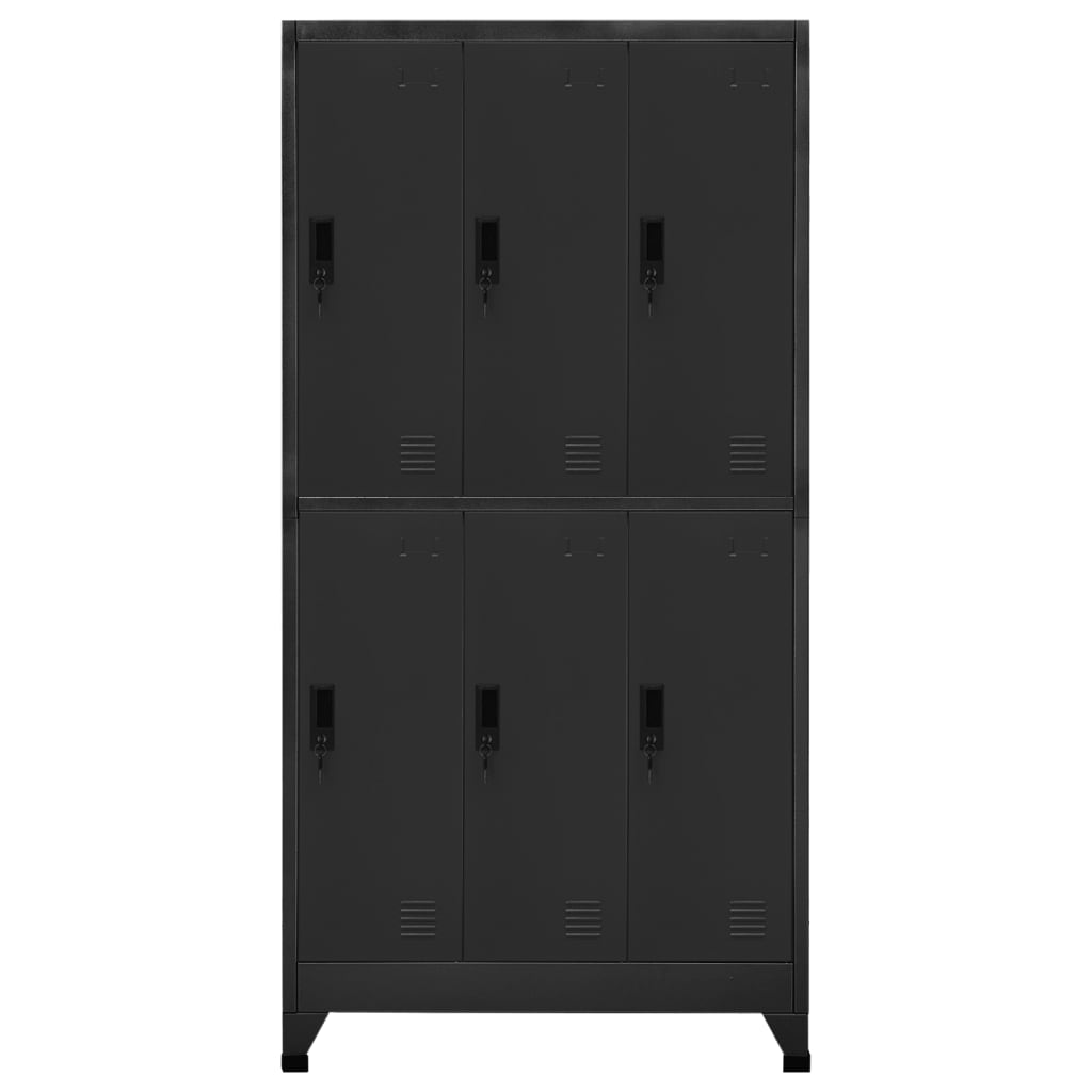 vidaXL Locker Cabinet Anthracite 90x45x180 cm Steel