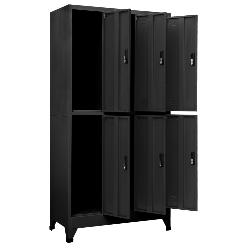 vidaXL Locker Cabinet Anthracite 90x45x180 cm Steel