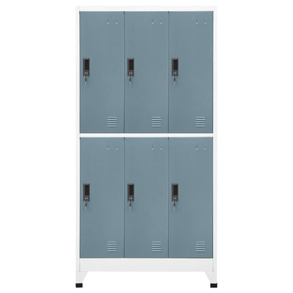 vidaXL Locker Cabinet Light Grey and Dark Grey 90x45x180 cm Steel