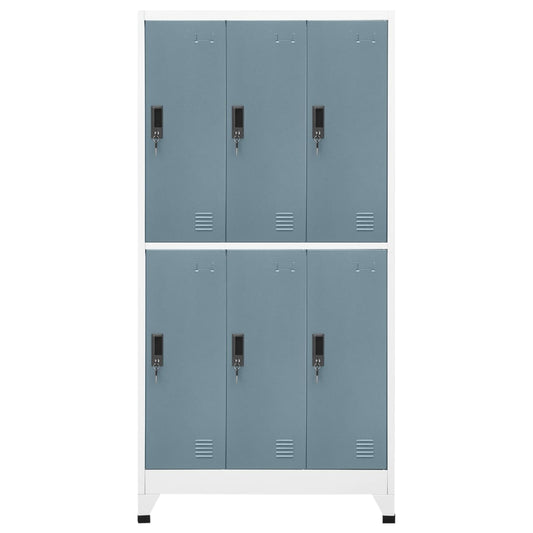 vidaXL Locker Cabinet Light Grey and Dark Grey 90x45x180 cm Steel
