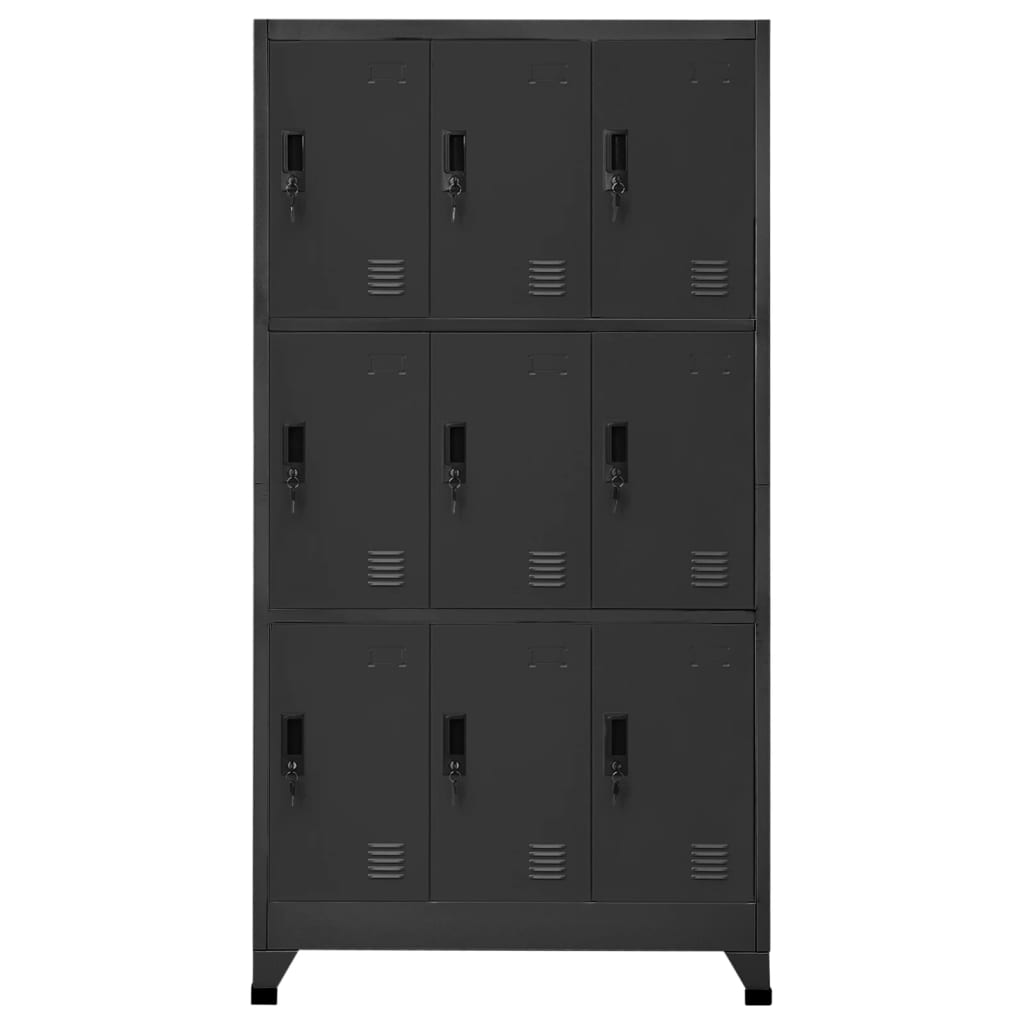 vidaXL Locker Cabinet Anthracite 90x45x180 cm Steel