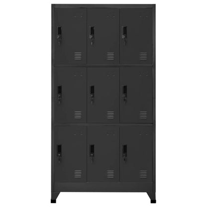 vidaXL Locker Cabinet Anthracite 90x45x180 cm Steel