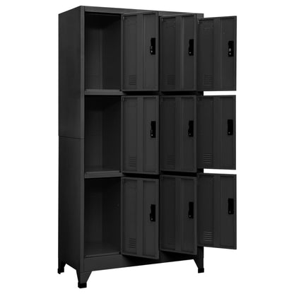 vidaXL Locker Cabinet Anthracite 90x45x180 cm Steel
