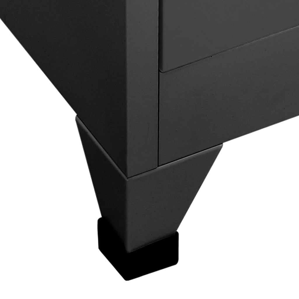 vidaXL Locker Cabinet Anthracite 90x45x180 cm Steel