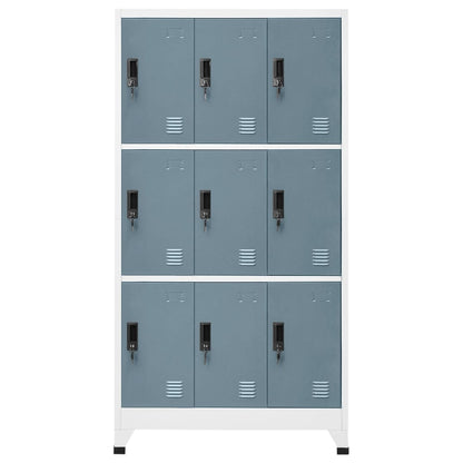 vidaXL Locker Cabinet Light Grey and Dark Grey 90x45x180 cm Steel