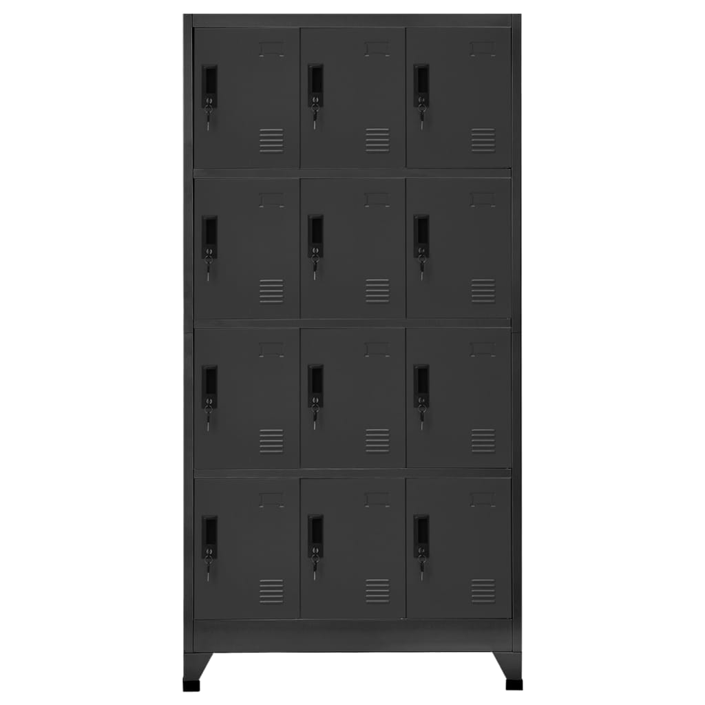 vidaXL Locker Cabinet Anthracite 90x45x180 cm Steel