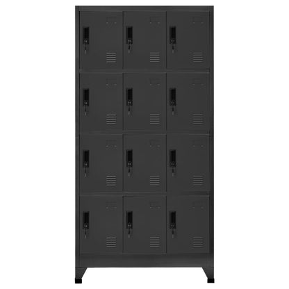 vidaXL Locker Cabinet Anthracite 90x45x180 cm Steel