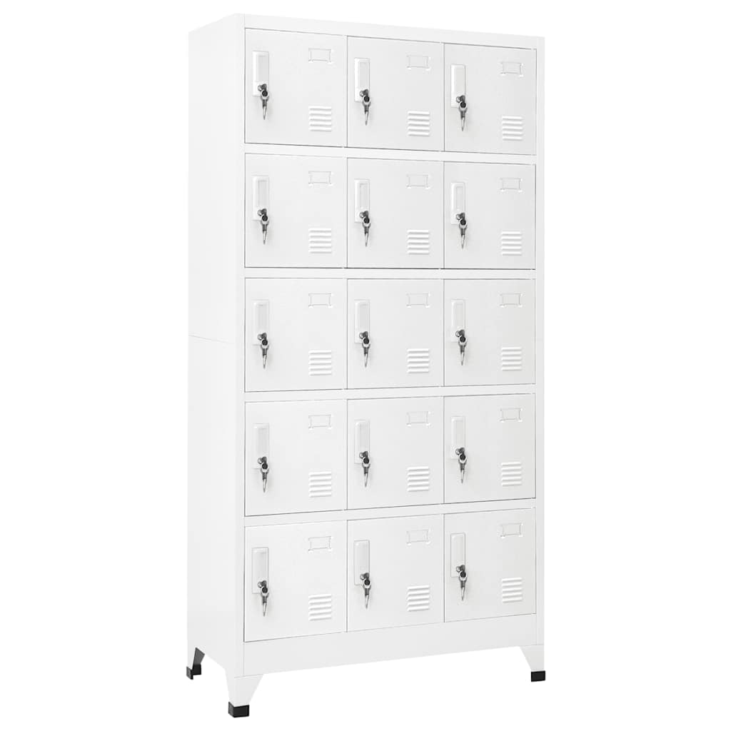 vidaXL Locker Cabinet Light Grey 90x40x180 cm Steel