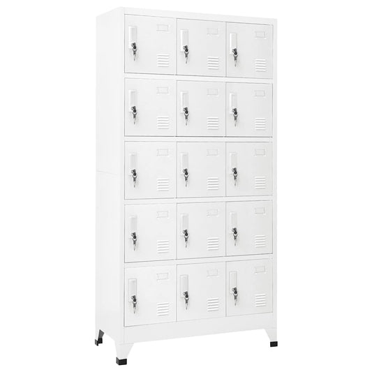 vidaXL Locker Cabinet Light Grey 90x40x180 cm Steel