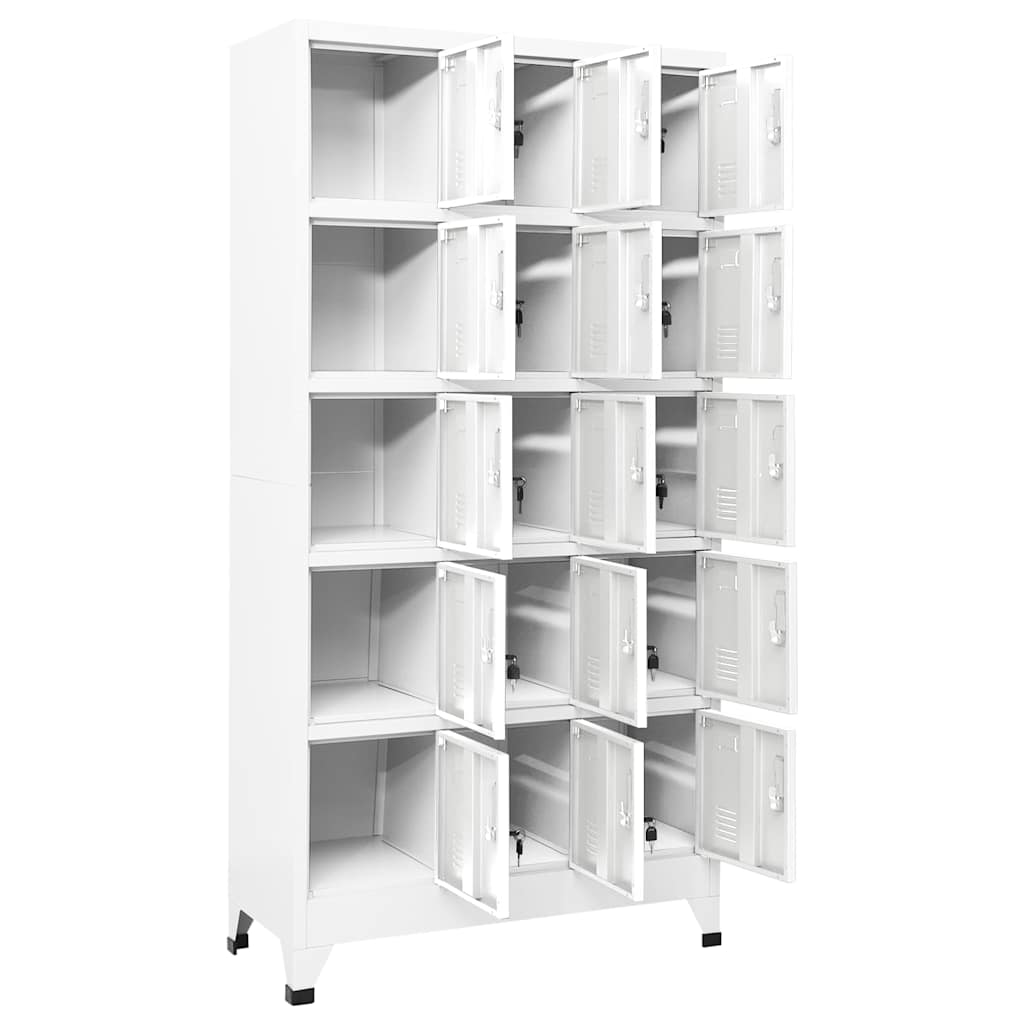 vidaXL Locker Cabinet Light Grey 90x40x180 cm Steel