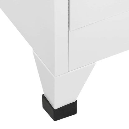vidaXL Locker Cabinet Light Grey 90x40x180 cm Steel